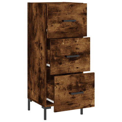 Sideboard Smoked Oak 34,5x34x90 cm Engineered Wood