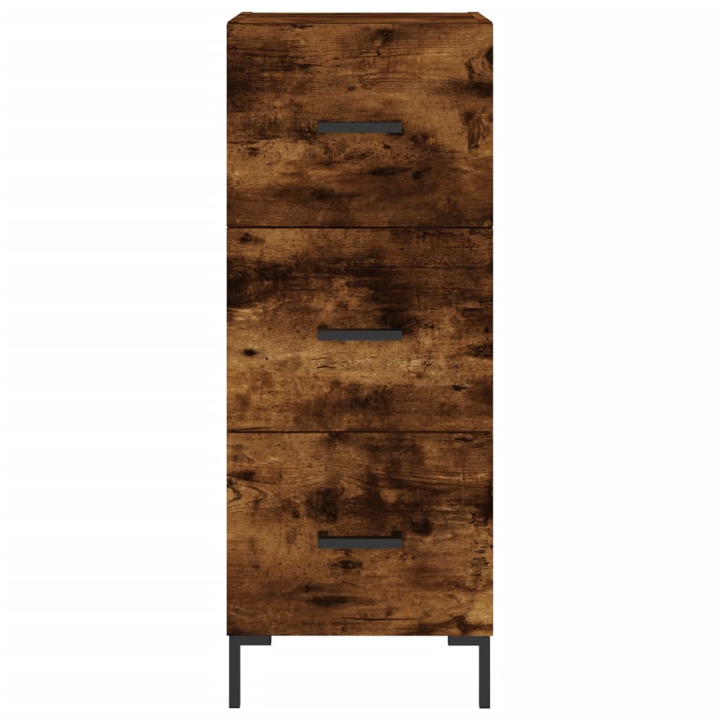 Sideboard Smoked Oak 34,5x34x90 cm Engineered Wood