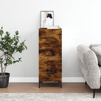 Sideboard Smoked Oak 34,5x34x90 cm Engineered Wood