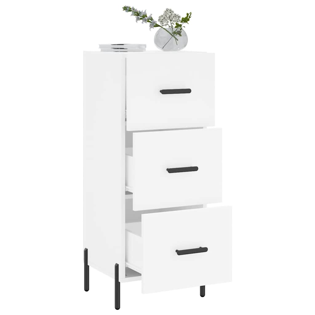 Sideboard White 34.5x34x90 cm Engineered Wood