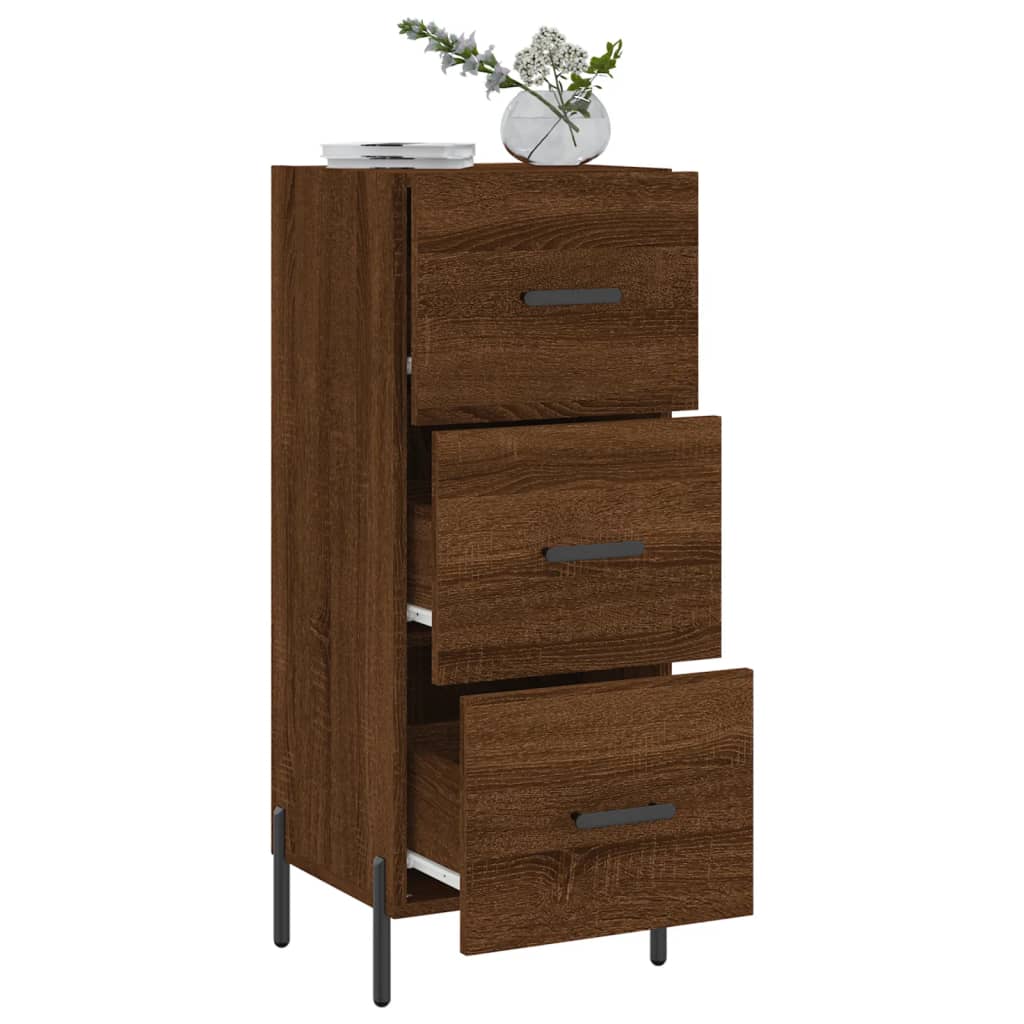 Sideboard Brown Oak 34.5x34x90 cm Engineered Wood