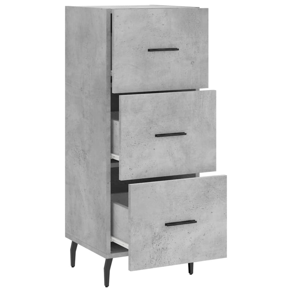 Sideboard Concrete Grey 34.5x34x90 cm Engineered Wood