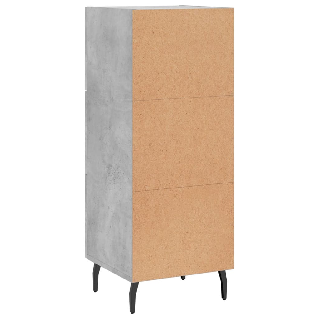 Sideboard Concrete Grey 34.5x34x90 cm Engineered Wood