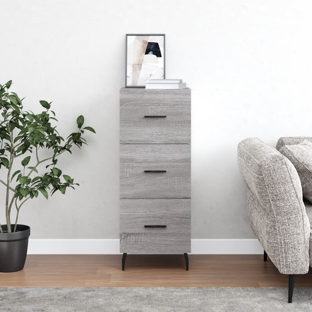 Sideboard Grey Sonoma 34.5x34x90 cm Engineered Wood