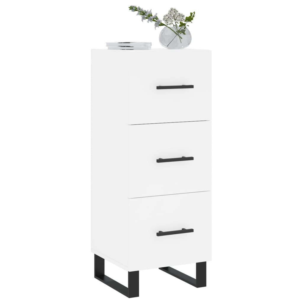 Sideboard White 34.5x34x90 cm Engineered Wood