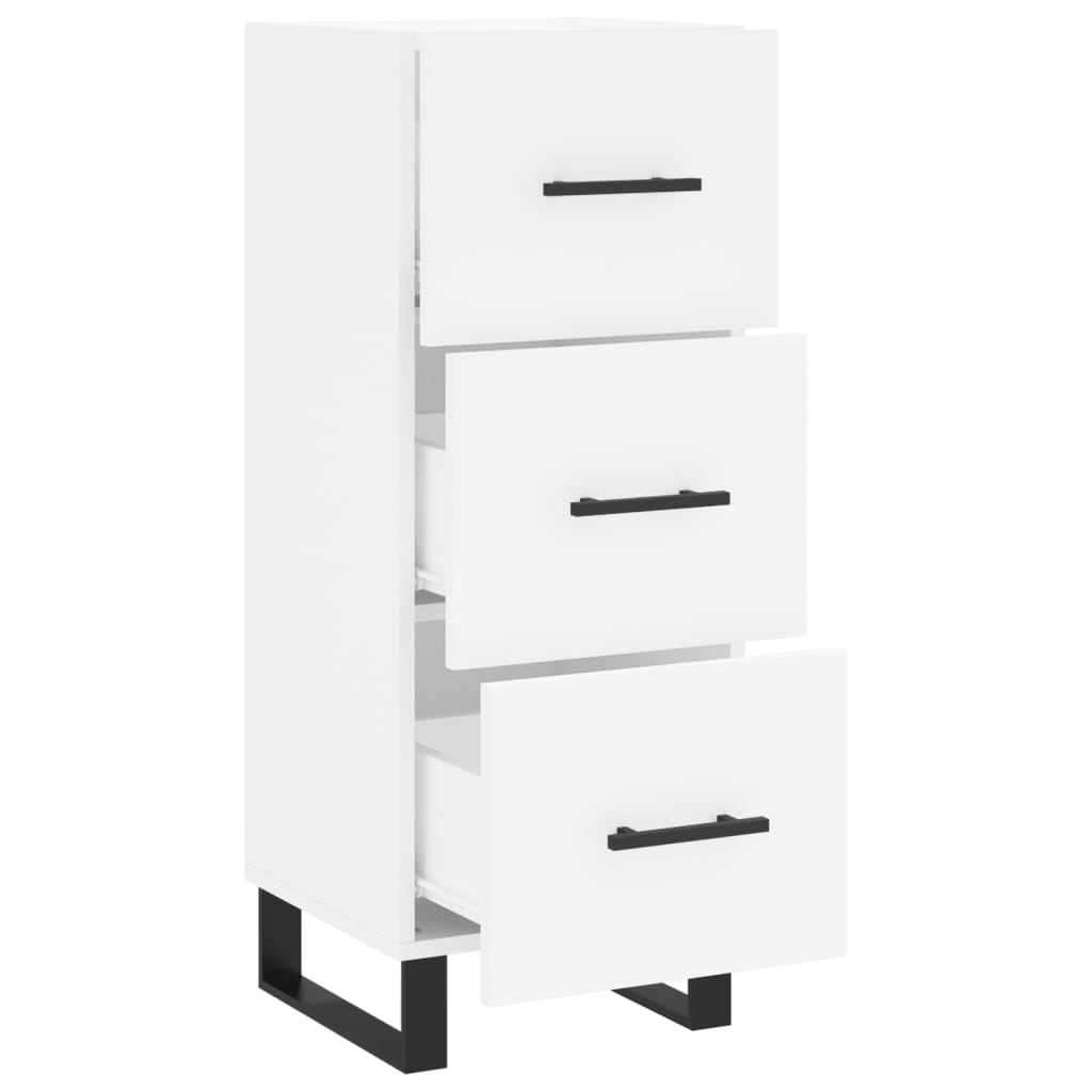 Sideboard White 34.5x34x90 cm Engineered Wood
