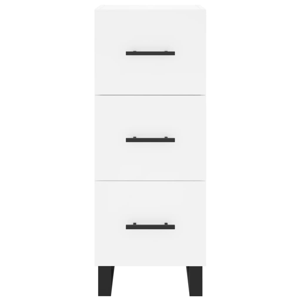 Sideboard White 34.5x34x90 cm Engineered Wood
