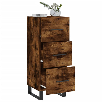 Sideboard Smoked Oak 34.5x34x90 cm Engineered Wood