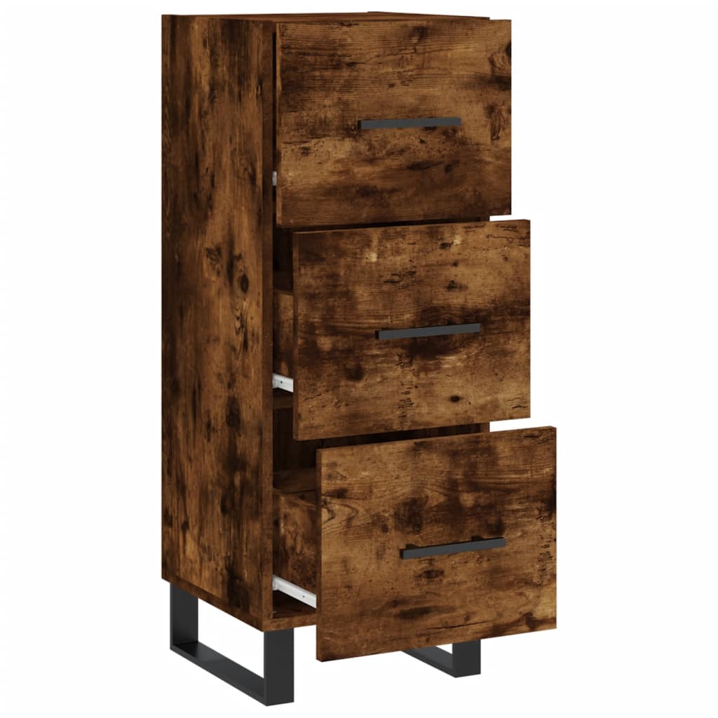 Sideboard Smoked Oak 34.5x34x90 cm Engineered Wood