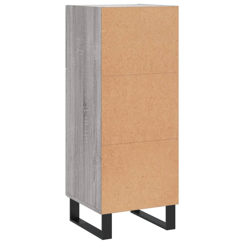 Sideboard Grey Sonoma 34.5x34x90 cm Engineered Wood