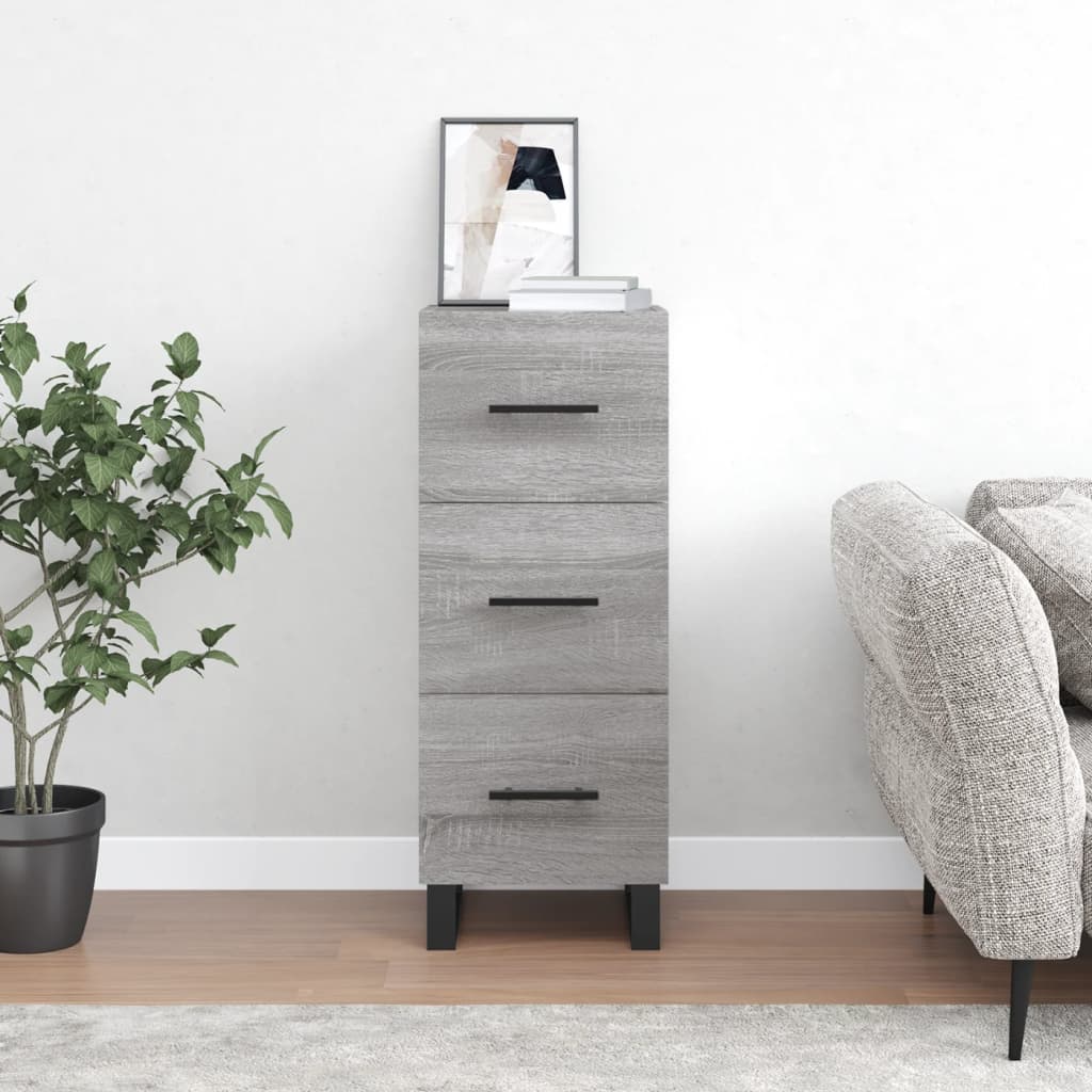 Sideboard Grey Sonoma 34,5x34x90 cm Engineered Wood