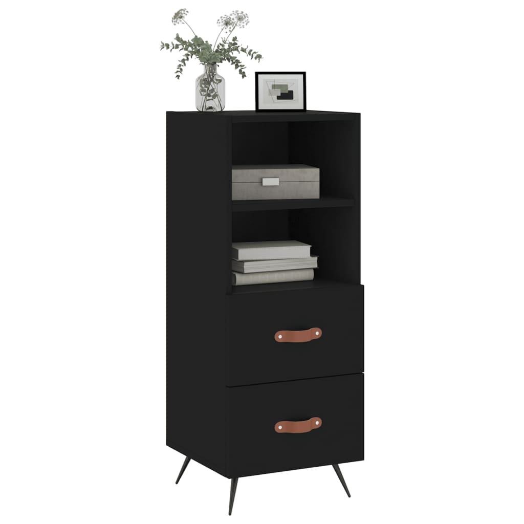Sideboard Black 34.5x34x90 cm Engineered Wood