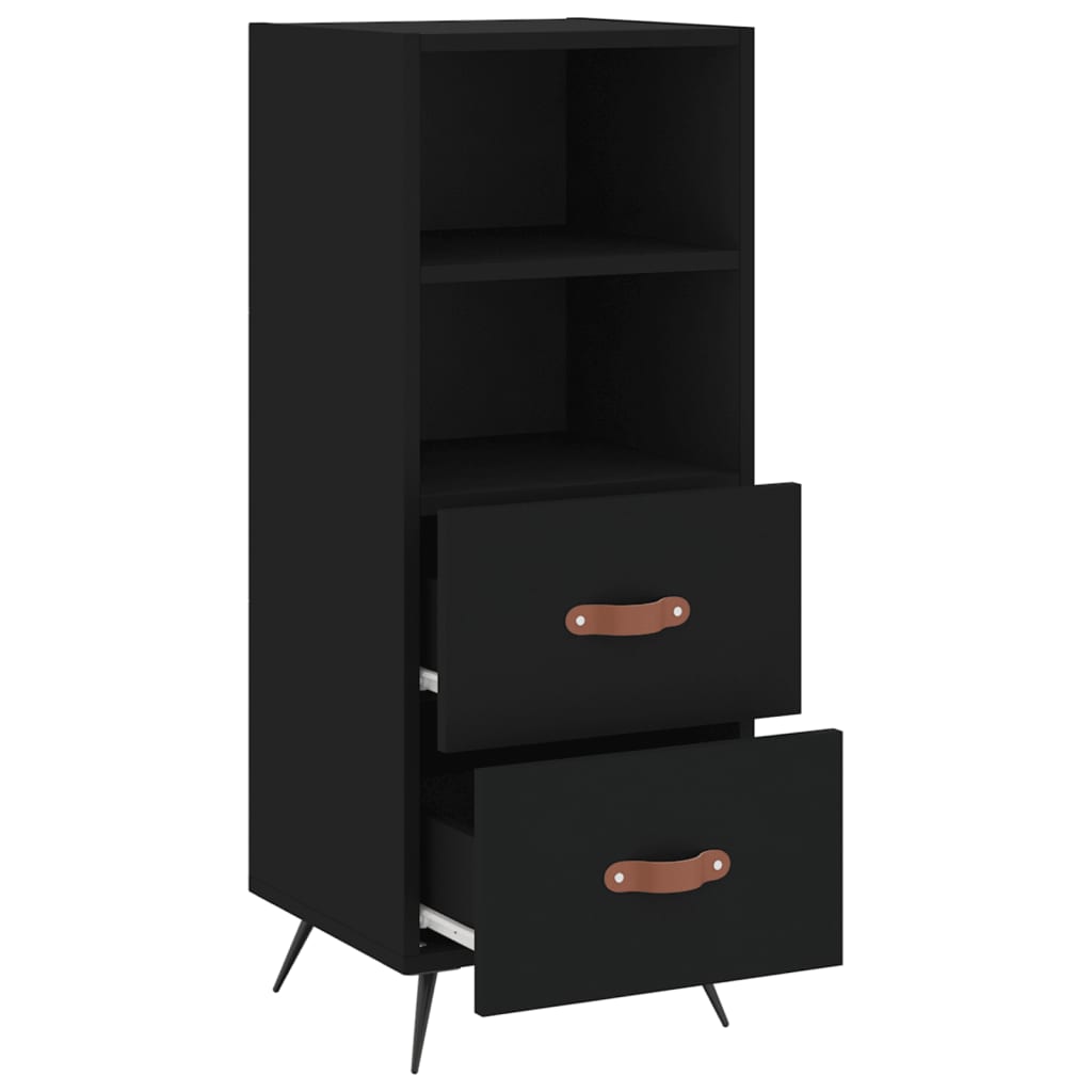 Sideboard Black 34.5x34x90 cm Engineered Wood