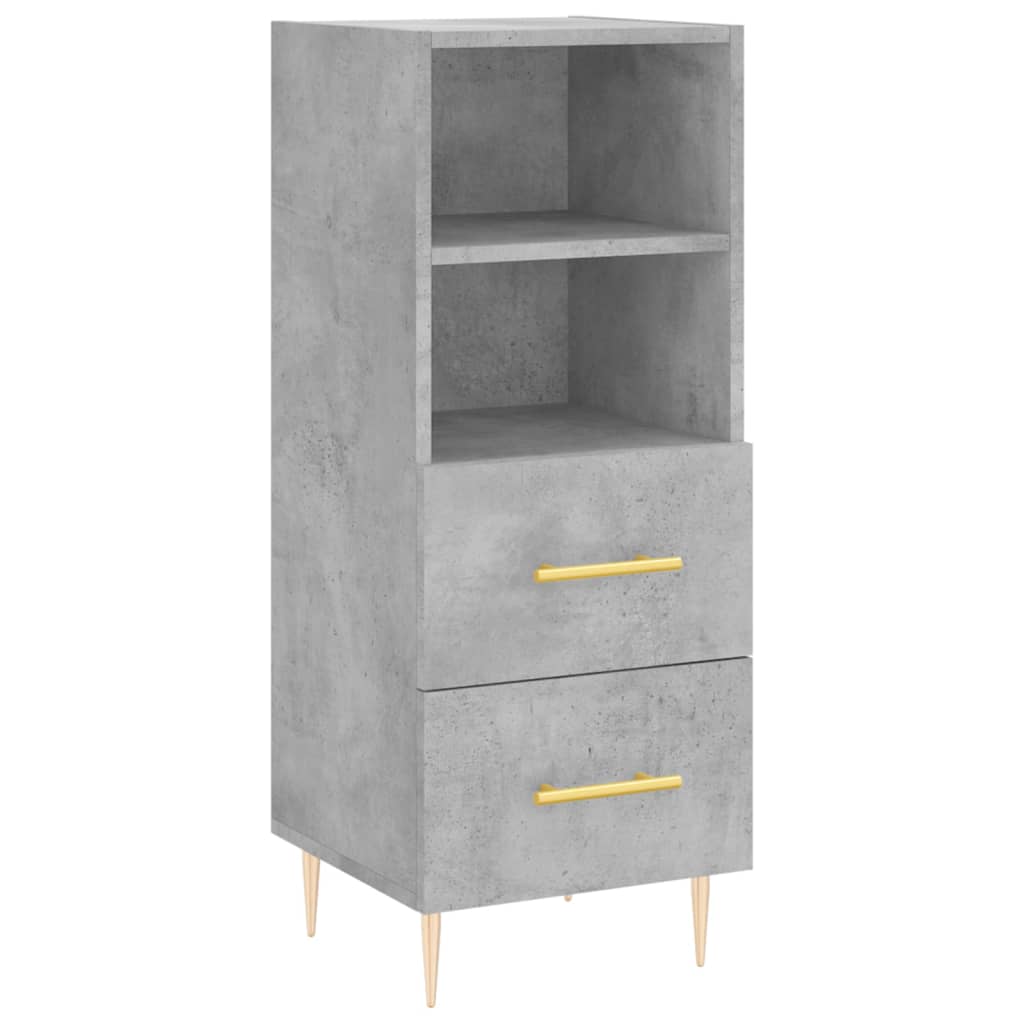Sideboard Concrete Grey 34.5x34x90 cm Engineered Wood