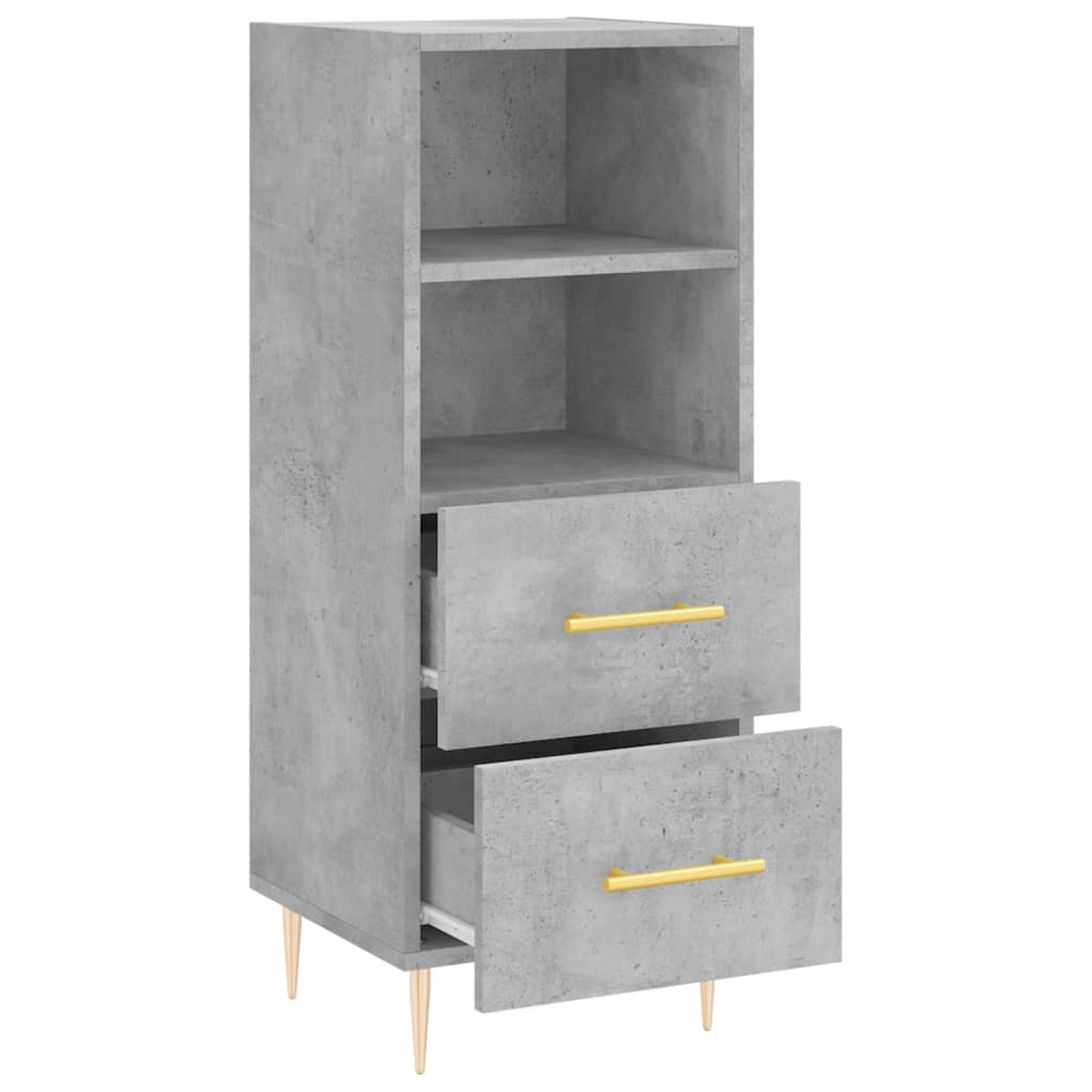 Sideboard Concrete Grey 34.5x34x90 cm Engineered Wood