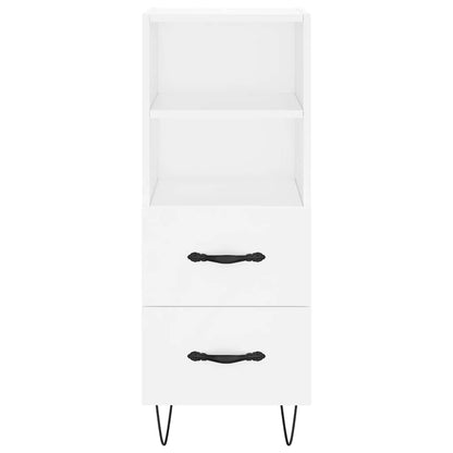 Sideboard White 34.5x34x90 cm Engineered Wood