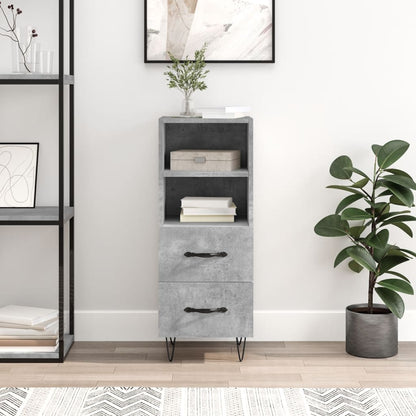 Sideboard Concrete Grey 34.5x34x90 cm Engineered Wood