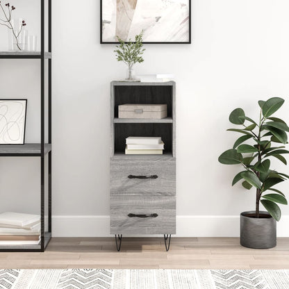Sideboard Grey Sonoma 34.5x34x90 cm Engineered Wood
