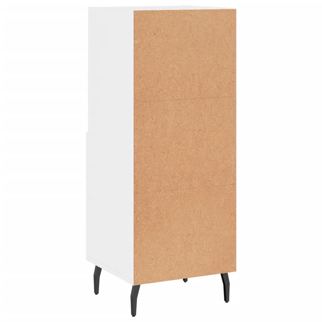Sideboard High Gloss White 34.5x34x90 cm Engineered Wood