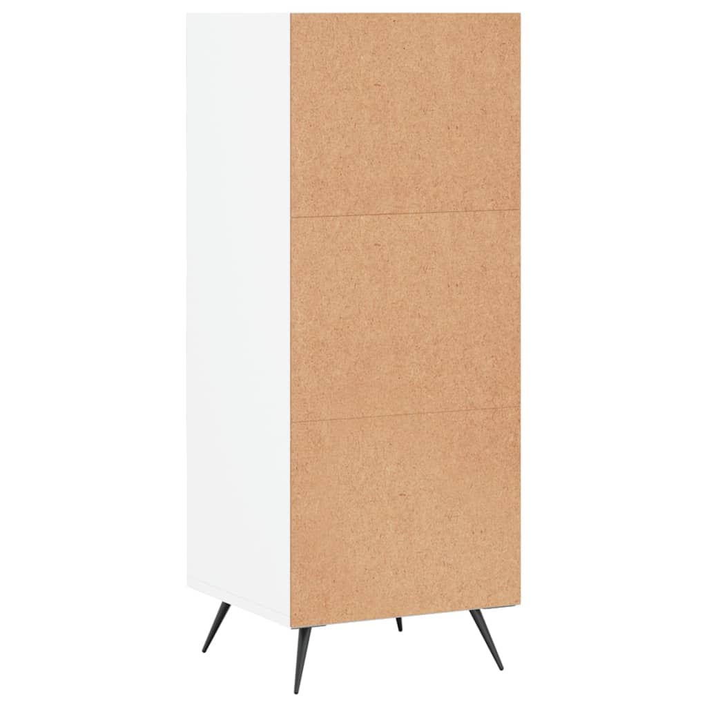 Shelf Cabinet White 34.5x32.5x90 cm Engineered Wood