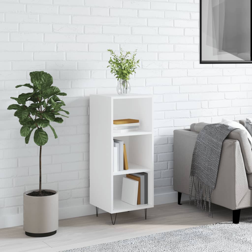 Sideboard White 34.5x32.5x90 cm Engineered Wood