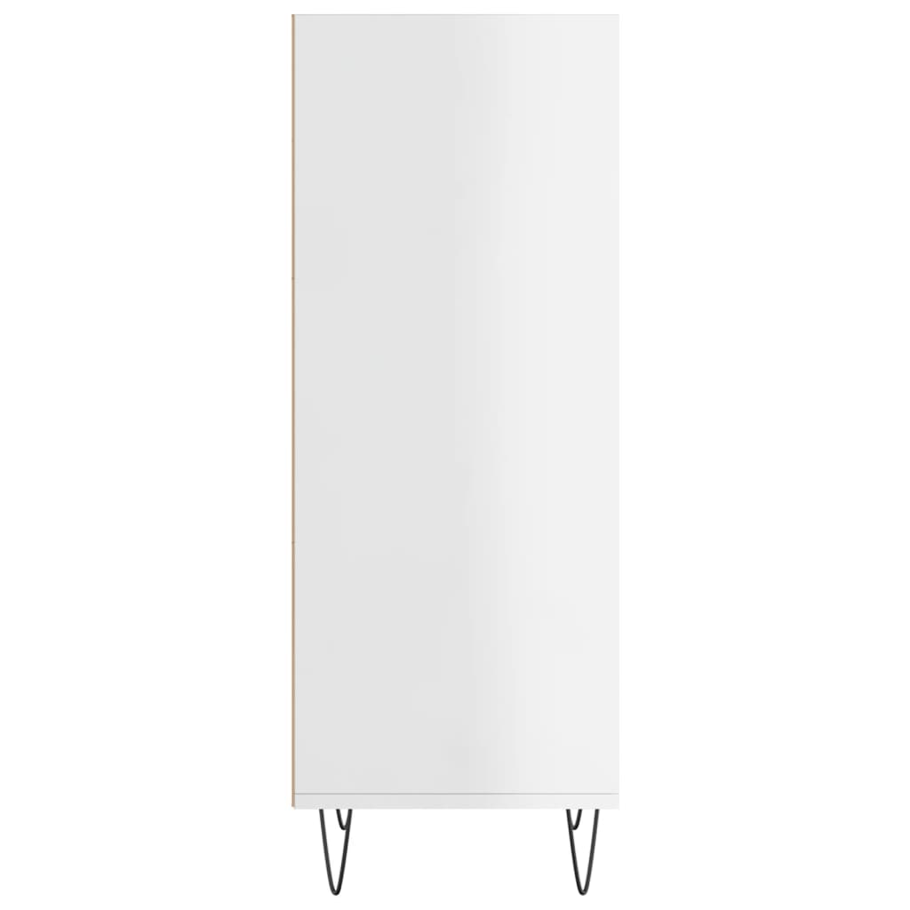 Sideboard High Gloss White 34,5x32,5x90 cm Engineered Wood