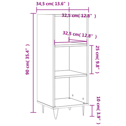 Sideboard Concrete Grey 34.5x32.5x90 cm Engineered Wood