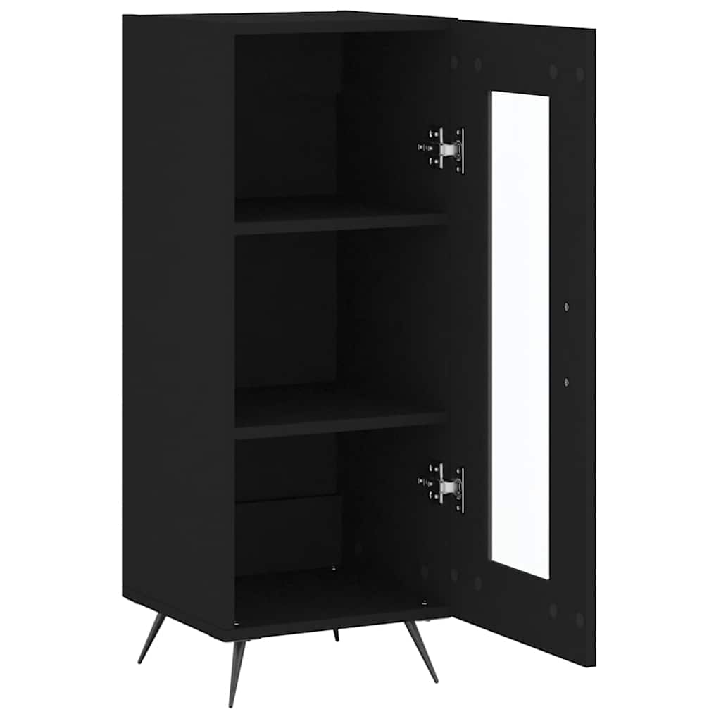 Sideboard Black 34,5x34x90 cm Engineered Wood