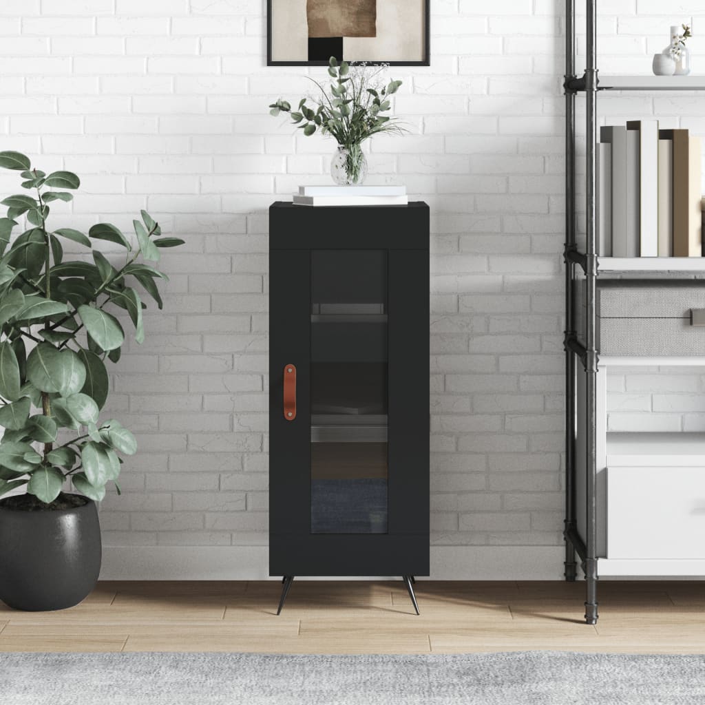 Sideboard Black 34.5x34x90 cm Engineered Wood