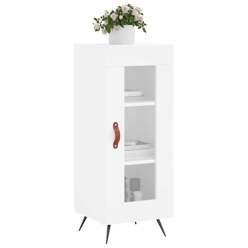 Sideboard High Gloss White 34.5x34x90 cm Engineered Wood