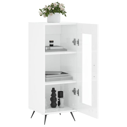 Sideboard High Gloss White 34.5x34x90 cm Engineered Wood
