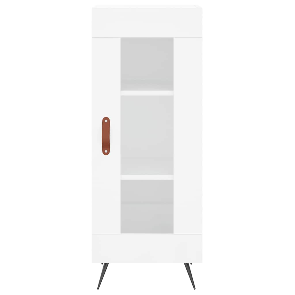 Sideboard High Gloss White 34.5x34x90 cm Engineered Wood
