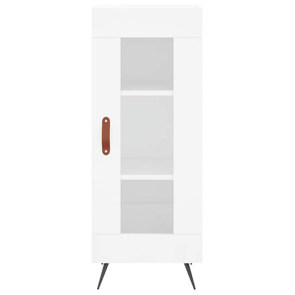 Sideboard High Gloss White 34.5x34x90 cm Engineered Wood