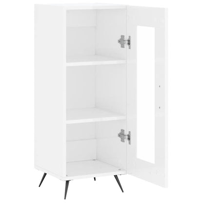 Sideboard High Gloss White 34.5x34x90 cm Engineered Wood