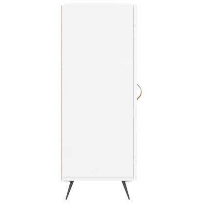 Sideboard High Gloss White 34.5x34x90 cm Engineered Wood