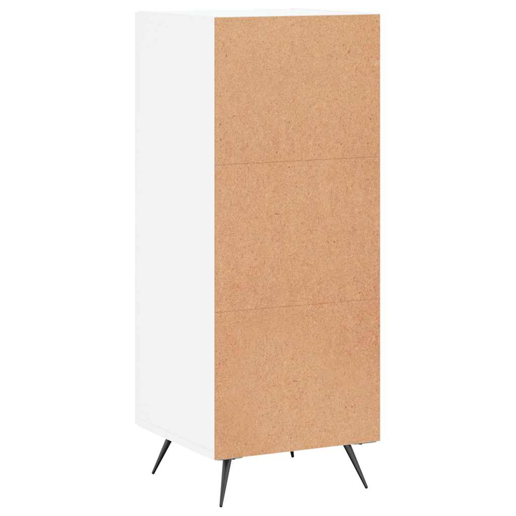 Sideboard High Gloss White 34.5x34x90 cm Engineered Wood