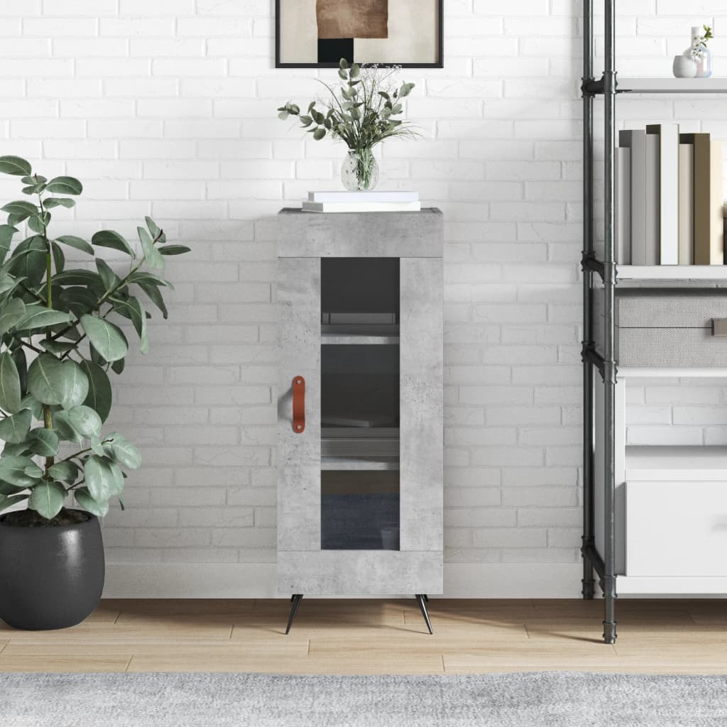 Sideboard Concrete Grey 34.5x34x90 cm Engineered Wood