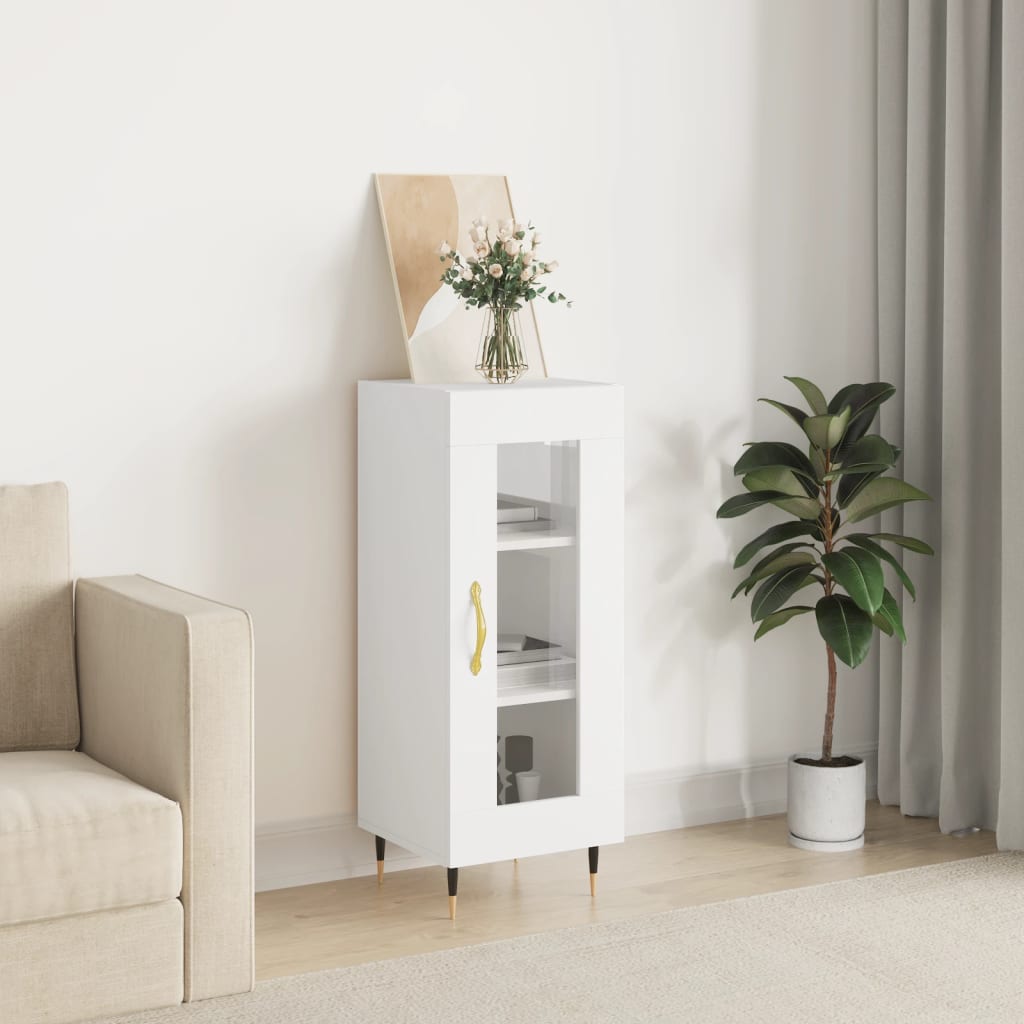 Sideboard White 34.5x34x90 cm Engineered Wood