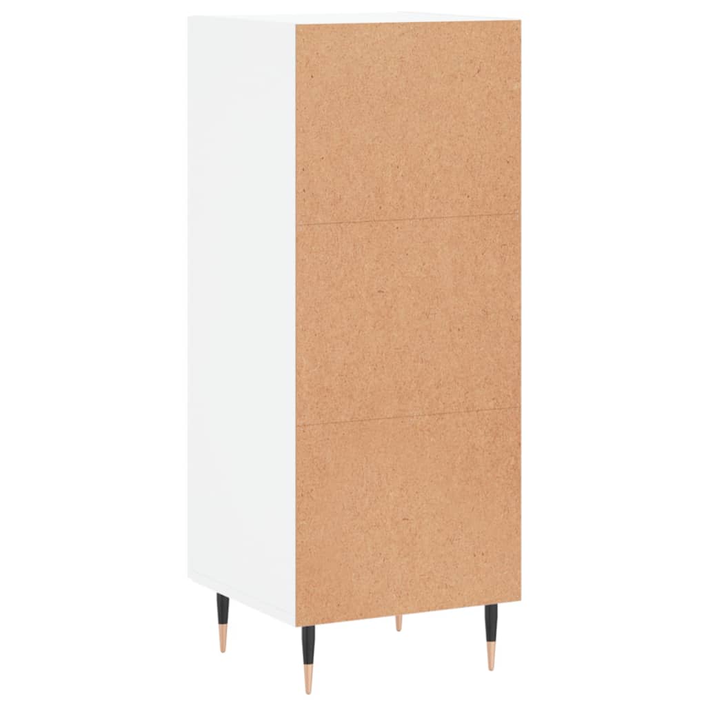Sideboard High Gloss White 34.5x34x90 cm Engineered Wood