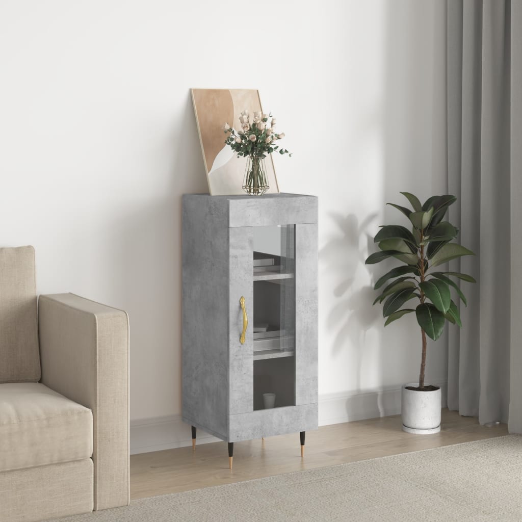 Sideboard Concrete Grey 34.5x34x90 cm Engineered Wood