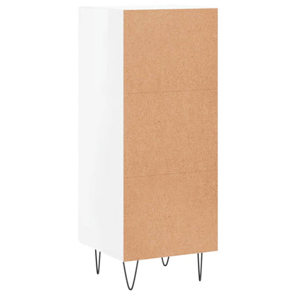 Sideboard High Gloss White 34.5x34x90 cm Engineered Wood