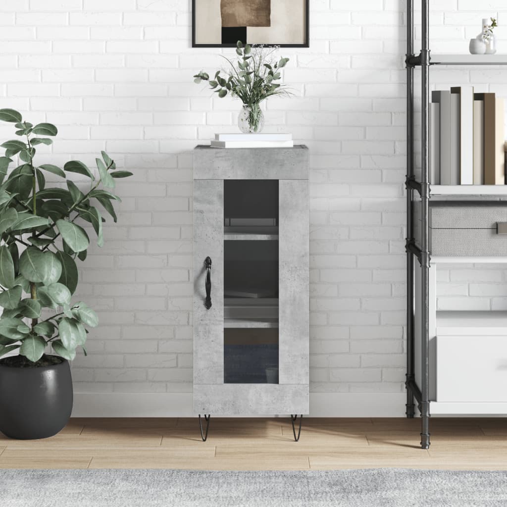 Sideboard Concrete Grey 34.5x34x90 cm Engineered Wood