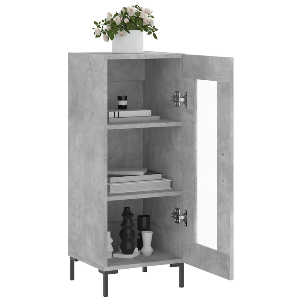 Sideboard Concrete Grey 34.5x34x90 cm Engineered Wood
