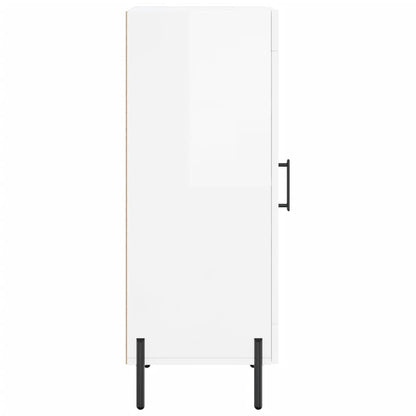 Sideboard High Gloss White 34,5x34x90 cm Engineered Wood