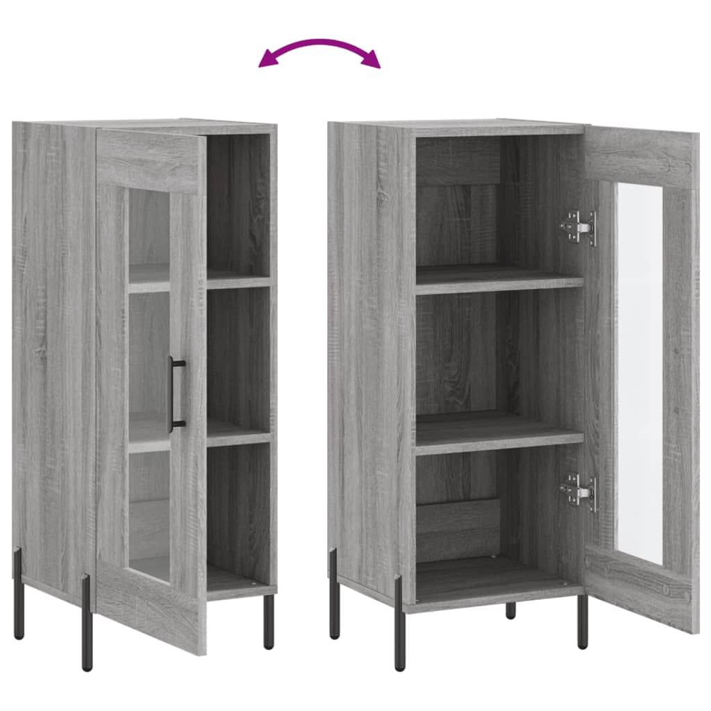 Sideboard Grey Sonoma 34.5x34x90 cm Engineered Wood