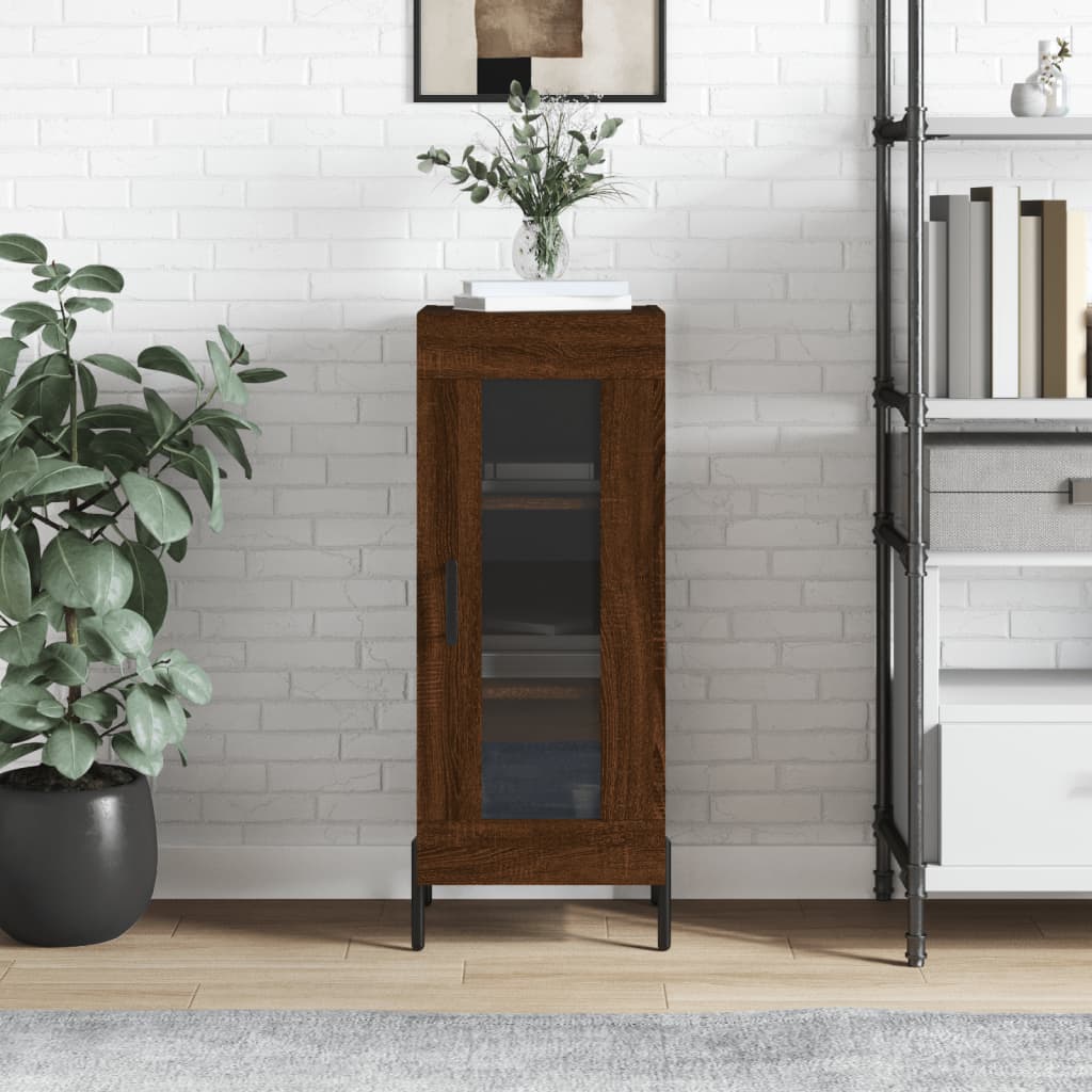 Sideboard Brown Oak 34,5x34x90 cm Engineered Wood