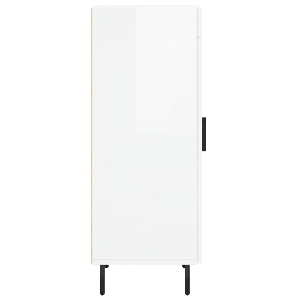 Sideboard High Gloss White 34.5x34x90 cm Engineered Wood