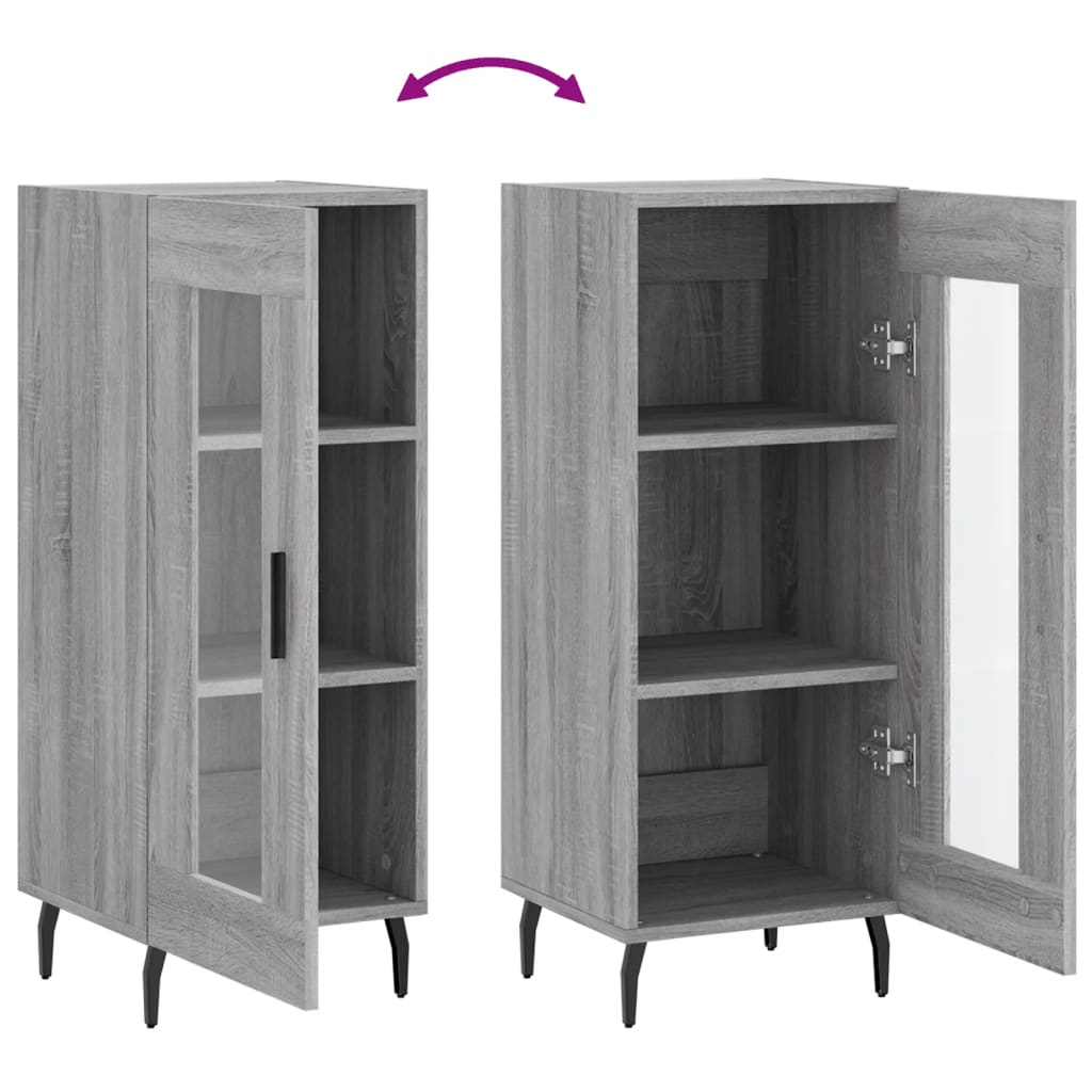 Sideboard Grey Sonoma 34.5x34x90 cm Engineered Wood