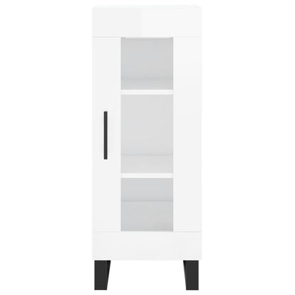 Sideboard High Gloss White 34.5x34x90 cm Engineered Wood