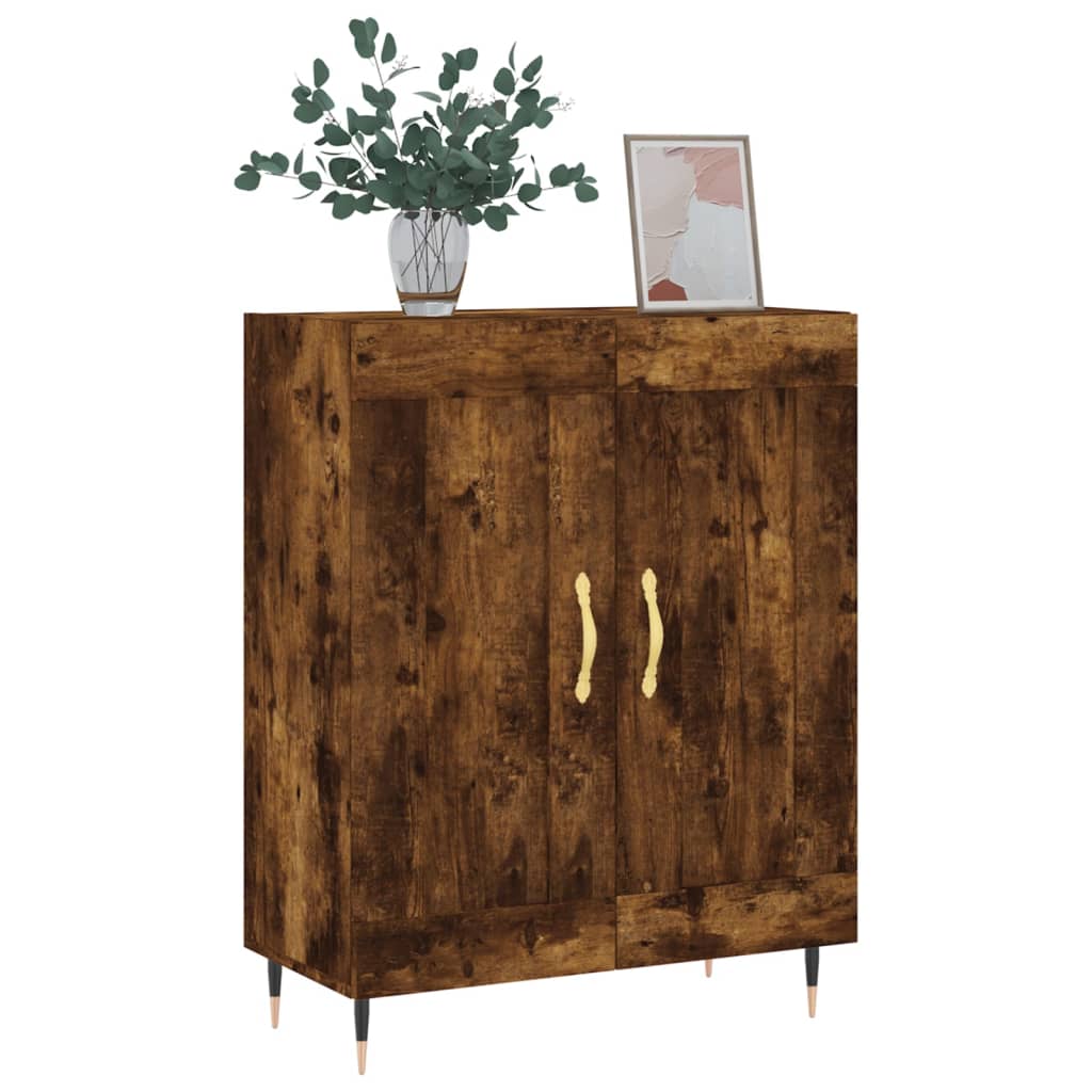 Sideboard Smoked Oak 69.5x34x90 cm Engineered Wood